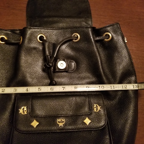 Authentic MCM Studded Black Leather Backpack in excellent used condition. - Picture 16 of 16